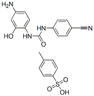 N-(4-amino-2-hydroxyphenyl)-N'-(p-cyanophenyl)urea mono(toluene-p-sulphonate) Structure