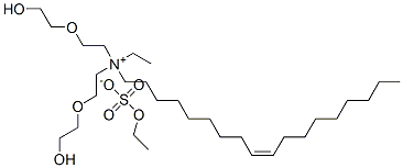 ethylbis[2-(2-hydroxyethoxy)ethyl]oleylammonium ethyl sulphate  Structure