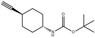 trans-1-(Boc-aMino)-4-ethynylcyclohexane, 97% Structure