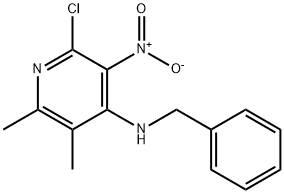 4-Pyridinamine,2-chloro-5,6-dimethyl-3-nitro-N-(phenylmethyl)- Structure