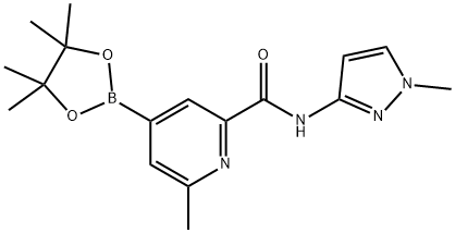 2-PYRIDINECARBOXAMIDE, 6-METHYL-N-(1-METHYL-1H-PYRAZOL-3-YL)-4-(4,4,5,5-TETRAMETHYL-1,3,2-DIOXABOROLAN-2-YL)- Structure