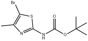 카르밤산,N-(5-브로모-4-메틸-2-티아졸릴)-,1,1-디메틸에틸에스테르 구조식 이미지