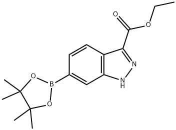 3-에톡시카르보닐-1H-인다졸-6-붕소산피나콜에스테르 구조식 이미지