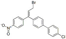 (E)-4-[3-bromo-1-(4-nitrophenyl)-1-propenyl]-4'-chloro-1,1'-biphenyl Structure