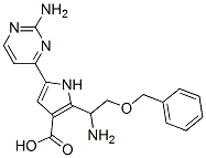 1H-Pyrrole-3-carboxylic  acid,  2-[1-amino-2-(phenylmethoxy)ethyl]-5-(2-amino-4-pyrimidinyl)- Structure