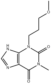 1H-Purine-2,6-dione, 3,9-dihydro-3-(3-methoxypropyl)-1-methyl- 구조식 이미지