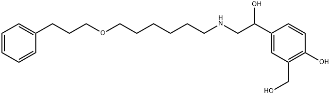 4-Hydroxy-α1-[[[6-(3-phenylpropoxy)hexyl]aMino]Methyl]-1,3-benzenediMethanol 구조식 이미지