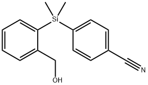 4-{[2-(Hydroxymethyl)phenyl]-dimethylsilyl}benzonitrile Structure