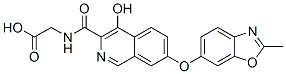 Glycine,  N-[[4-hydroxy-7-[(2-methyl-6-benzoxazolyl)oxy]-3-isoquinolinyl]carbonyl]- Structure