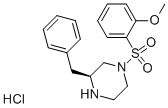 (S)-3-Benzyl-1-(2-methoxy-benzenesulfonyl)-piperazine hydrochloride Structure