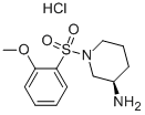 (R)-1-(2-Methoxy-benzenesulfonyl)-piperidin-3-ylamine hydrochloride Structure