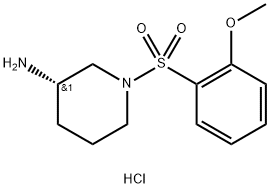 (S)-1-(2-메톡시-벤젠술포닐)-피페리딘-3-일아민염산염 구조식 이미지
