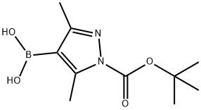 1-tert-Butoxycarbonyl-1H-pyrazole-4-boronic acid 구조식 이미지