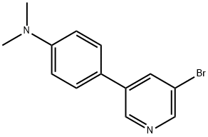 [4-(5-Bromo-pyridin-3-yl)-phenyl]-dimethyl-amine Structure