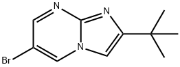 6-브로모-2-tert-부틸-이미다조[1,2-a]피리미딘 구조식 이미지