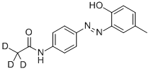 4-(2-Hydroxy-5-methylphenylazo)acetanilide-d3,  N-[4-(2-Hydroxy-5-methylphenylazo)phenyl]acetamide-d3 Structure