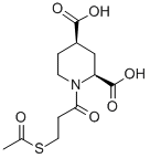 2,4-Piperidinedicarboxylic acid, 1-(3-(acetylthio)-1-oxopropyl)-, cis- Structure