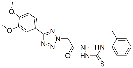 1-[[2-[5-(3,4-dimethoxyphenyl)tetrazol-2-yl]acetyl]amino]-3-(2-methylp henyl)thiourea Structure