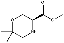 (S)-METHYL 6,6-DIMETHYL-MORPHOLINE-3-CARBOXYLATE Structure