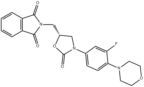 2-[[(5R)-3-[3-Fluoro-4-(4-Morpholinyl)phenyl]-2-oxo-5-oxazolidinyl]Methyl]-1H-isoindole-1,3(2H)-dione Structure