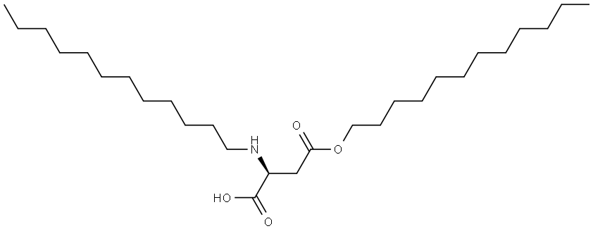 L-Aspartic acid, N-dodecyl-, 4-dodecyl ester Structure