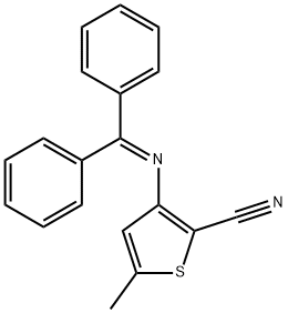 3-(Benzhydrylideneamino)-2-cyano-5-methylthiophene Structure