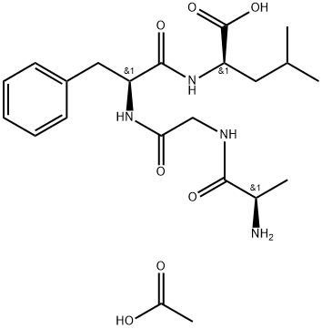 D-ALA-GLY-PHE-D-LEU아세트산염 구조식 이미지