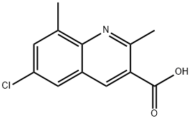 6-CHLORO-2,8-DIMETHYLQUINOLINE-3-CARBOXYLIC ACID Structure