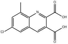 6-CHLORO-8-METHYLQUINOLINE-2,3-DICARBOXYLIC ACID Structure