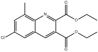 6-클로로-8-메틸퀴놀린-2,3-디카복실산디에틸에스테르 구조식 이미지
