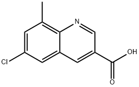 6-클로로-8-메틸퀴놀린-3-카복실산 구조식 이미지
