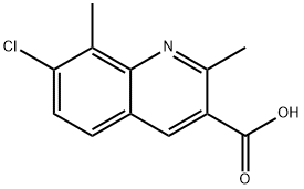 7-CHLORO-2,8-DIMETHYLQUINOLINE-3-CARBOXYLIC ACID Structure