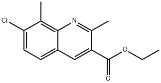 7-클로로-2,8-디메틸퀴놀린-3-카르복실산에틸에스테르 구조식 이미지