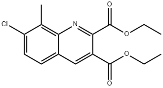 7-클로로-8-메틸퀴놀린-2,3-디카복실산디에틸에스테르 구조식 이미지