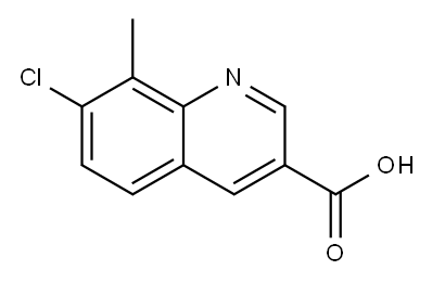 7-CHLORO-8-METHYLQUINOLINE-3-CARBOXYLIC ACID Structure