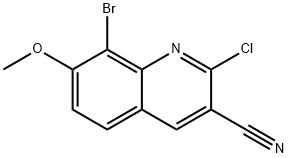 8-BROMO-2-CHLORO-7-METHOXYQUINOLINE-3-CARBONITRILE Structure