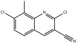 2,7-DICHLORO-8-METHYLQUINOLINE-3-CARBONITRILE Structure