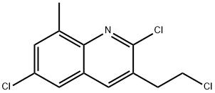 3-(2-클로로에틸)-2,6-디클로로-8-메틸퀴놀린 구조식 이미지