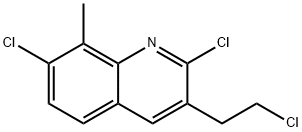 3-(2-클로로에틸)-2,7-디클로로-8-메틸퀴놀린 구조식 이미지