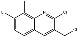 3-CHLOROMETHYL-2,7-DICHLORO-8-METHYLQUINOLINE 구조식 이미지