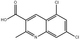 5,7-DICHLORO-2-METHYLQUINOLINE-3-CARBOXYLIC ACID Structure