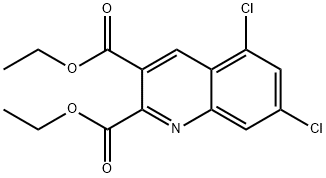 5,7-DICHLOROQUINOLINE-2,3-DICARBOXYLIC ACID DIETHYL ESTER Structure