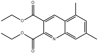 5,7-DIMETHYLQUINOLINE-2,3-DICARBOXYLIC ACID DIETHYL ESTER Structure