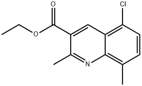 5-CHLORO-2,8-DIMETHYLQUINOLINE-3-CARBOXYLIC ACID ETHYL ESTER Structure