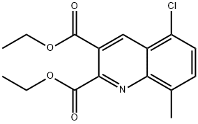 5-CHLORO-8-METHYLQUINOLINE-2,3-DICARBOXYLIC ACID DIETHYL ESTER Structure