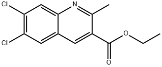 6,7-DICHLORO-2-METHYLQUINOLINE-3-카르복실산에틸에스테르 구조식 이미지