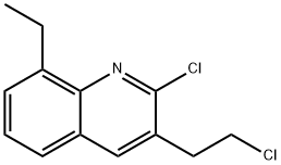 2-클로로-3-(2-클로로에틸)-8-에틸퀴놀린 구조식 이미지