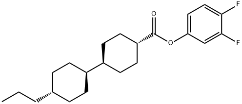 [1,1'-Bicyclohexyl]-4-carboxylic acid, 4'-propyl-,3,4-difluorophenyl ester, [trans,trans] Structure