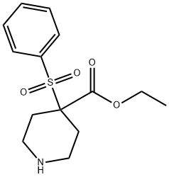 4-PIPERIDINECARBOXYLIC ACID, 4-(PHENYLSULFONYL)-, ETHYL ESTER Structure