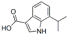 1H-Indole-3-carboxylic  acid,  7-(1-methylethyl)- Structure